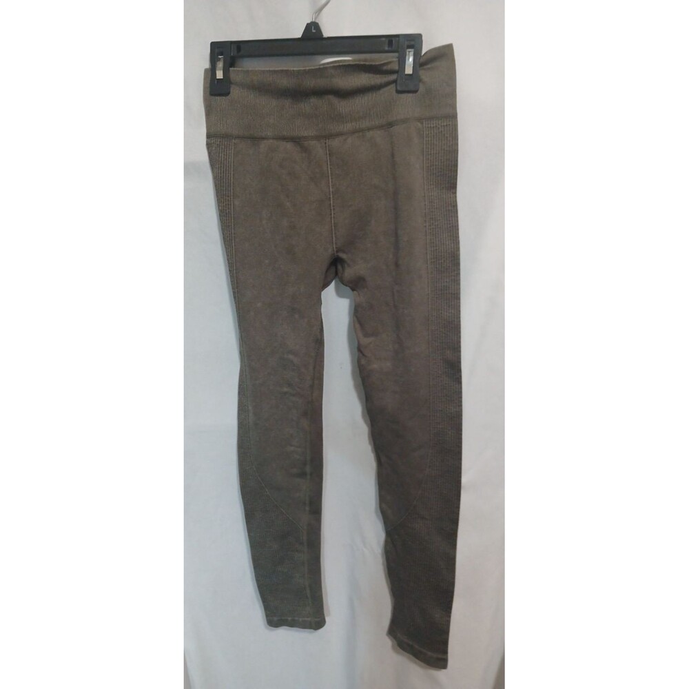 Aeropostale High Rise Seamless Leggings Size Small M Green Nylon Spandex Stretch